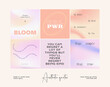 Social media gradient aesthetic quotes template collection