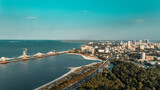 Fototapeta Miasto - Aerial view of Dar es Salaam city