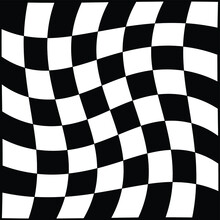 Distorted Wavy Checkerboard Clipart Set