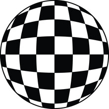 Checkerboard 3D Sphere / Circle - Clipart Set