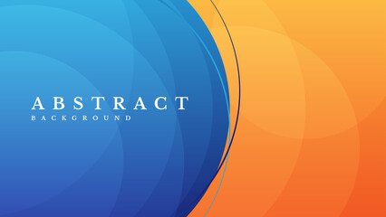Wall Mural - abstract blue and orange background. vector illustration