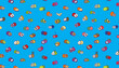 Seamless pattern with fruit icons .