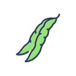 Color illustration icon for green bean