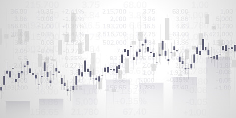 Wall Mural - Stock market and exchange. Bullish point, Trend of graph.Graph chart of stock market investment world trading. Stock market data. Vector illustration