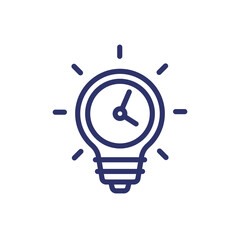 Poster - Idea and time line icon with light bulb