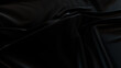 © RocknRoller Studios - Black Cloth with Wrinkles and Folds. Luxury Surface Background.