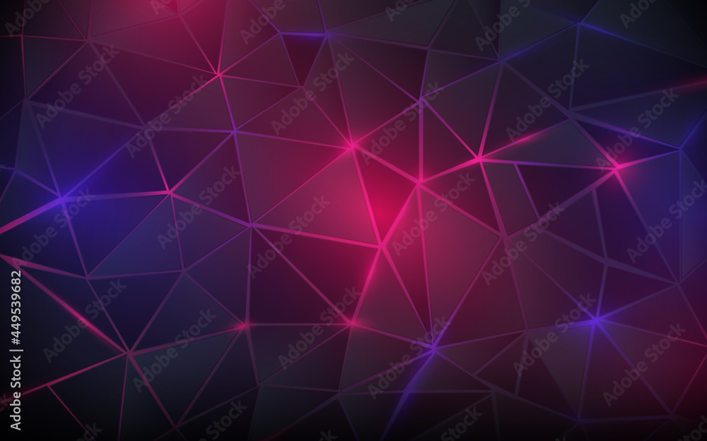 Abstract triangle and geometric background. Digital futuristic technology concept. Vector illustration - obrazy, fototapety, plakaty 