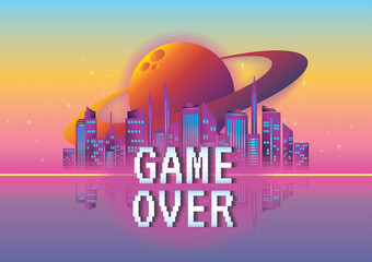 Wall Mural - Game zone game icon background vector