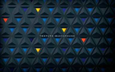 Wall Mural - triangle texture 3d concept background with color decoration