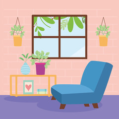 Poster - livingroom with window