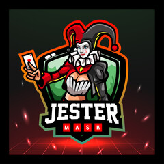 Poster - Jester mascot. esport logo design