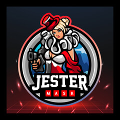 Poster - Jester mascot. esport logo design