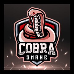 Wall Mural - Monocled spitting cobra mascot. esport logo design