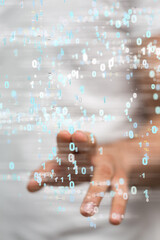 Big data and artificial intelligence concept. Machine learning and cyber mind domination