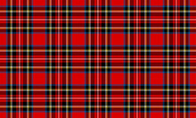 Royal Stewart Tartan Plaid. Scottish Traditional Fabric Swatch.
