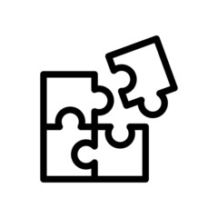 Canvas Print - puzzle icon illustration vector graphic