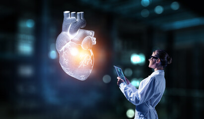 Wall Mural - moderm medicine. cardiology . mixed media