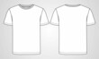 © ClothingArtStudio  - Regular fit Short sleeve T-shirt technical Sketch fashion Flat Template With Round neckline. Vector illustration basic apparel design front and Back view. Easy edit and customizable.