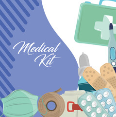 Wall Mural - medical kit help