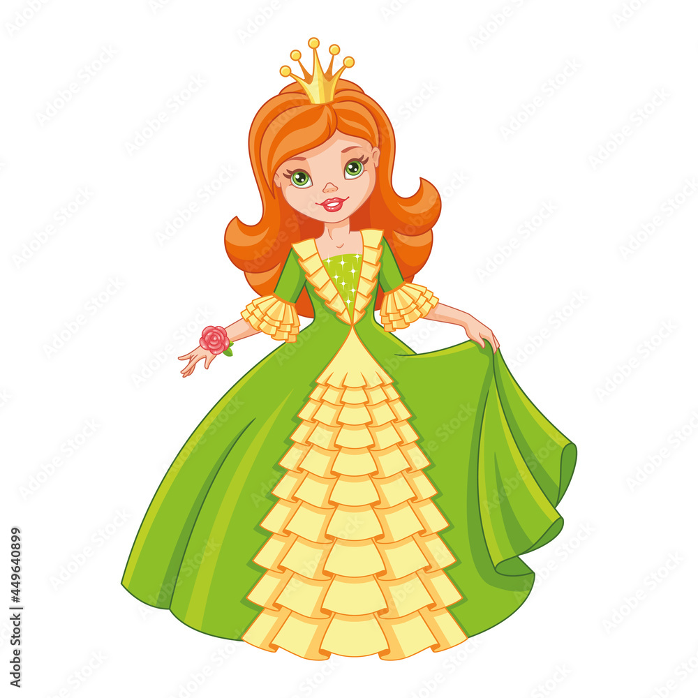 open lace back dress Green Little Girls Pageant Dresses Ball Gown Princess Dress 222194K fo –  Viniodress main image 1