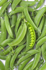 Wall Mural - Green peas (String bean) with close up shot,Top view.