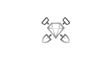 © Abrastack Stu Design - creative shovels diamond logo vector design symbol