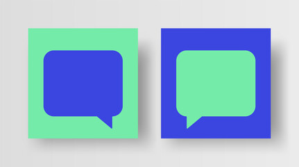 Wall Mural - quote template vector. simple speech bubble banner design.