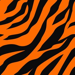 Wall Mural - vector tiger pattern. seamless tiger stripe print for clothing or print