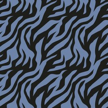 Vector Zebra Pattern. Seamless Zebra Stripe Print For Clothing Or Print