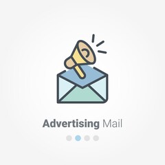 Wall Mural - Advertising Mail icon design concept