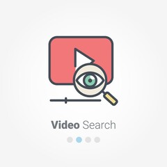 Canvas Print - Video Search icon design concept