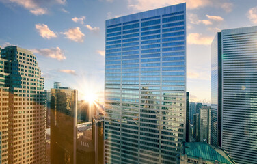 Wall Mural - Scenic Toronto financial district skyline and modern architecture skyline.