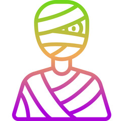 Sticker - mummy gradient icon