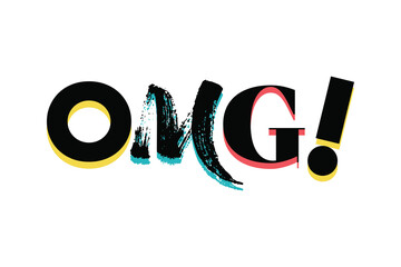 Wall Mural - modern, creative, colorful typographic graphic design of a word 