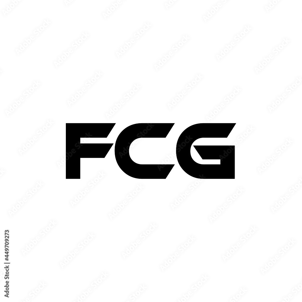 Stock-Vektorgrafik „FCG letter logo design with white background in ...