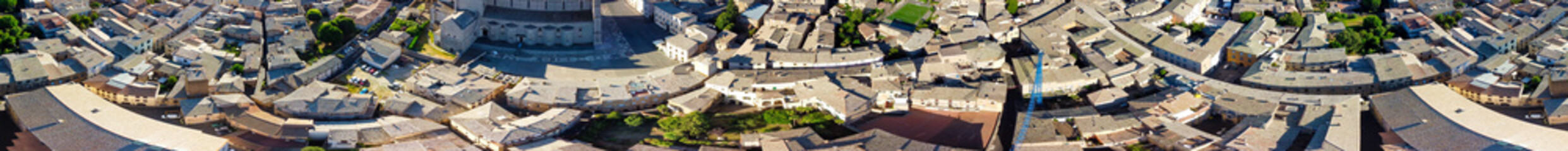 Canvas Print - Orvieto, medieval town in central Italy. Amazing aerial view from drone.