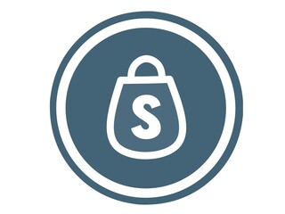 Shopping bag symbol icon