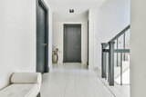 Fototapeta  - Stairs in the luxury hallway looking elegance