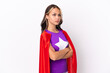 © luismolinero - Teenager Russian girl isolated on white background in superhero costume with arms crossed