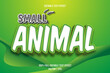 Small animal editable text effect 3 dimension emboss cartoon style