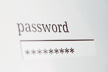 Close-up Of Password On Computer Screen