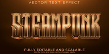 Steampunk Text Effect; Editable History And Old Text Style
