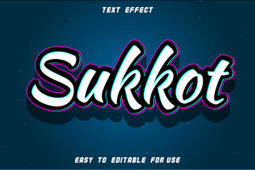 Sukkot Editable Text Effect Retro Style