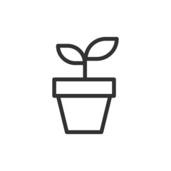 Wall Mural - Premium plant line icon for app, web and UI.