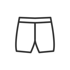 Poster - Pants thin line icon.