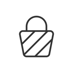 Sticker - Thin line icon of bag.