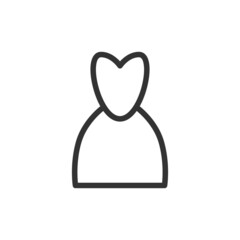 Canvas Print - Dress line icon.