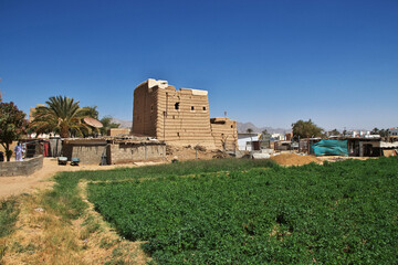 Wall Mural - The garden in arab village close Najran, Asir region, Saudi Arabia