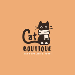 Wall Mural - Cat boutique logo