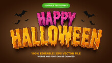 Editable Text Effect - Happy Halloween Comic Certoon Game Editable Text Effect Template Style
